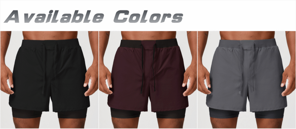 Men’s Quick-Dry Double-Layer Training Shorts with Zipper Pocket DK11602 auto draft