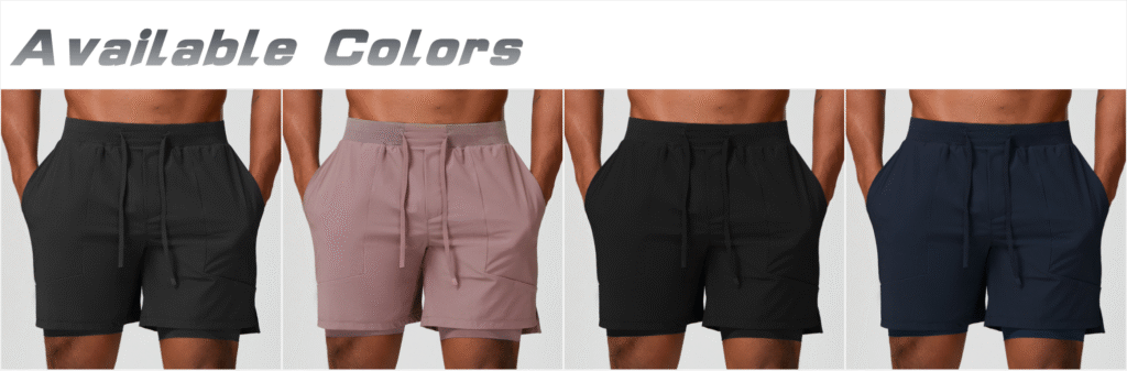 Men’s Quick-Dry Breathable Double-Layer Athletic Training Shorts DK11604 auto draft