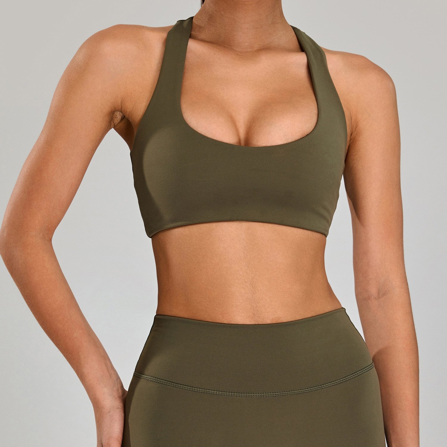 Halter Neck Sports Bra TX1101 6 Colors S-XL Available - Image 2