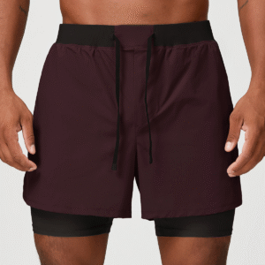 Men’s Quick-Dry Double-Layer Training Shorts with Zipper Pocket DK11602